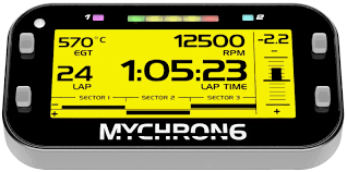 Mychron 6 GPS Lap-timer + M10 Temp Pick Up / Rotax