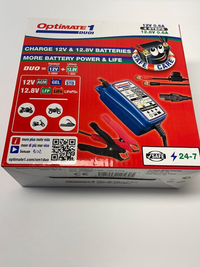 ROTAX BATTERY CHARGER - Optimate 1 DUO 12v STD AGM GEL