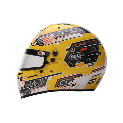 BELL MOTOR SPORT RS7-K  K2020 FIA 8878-2024 YELLOW KART RACING HELMET