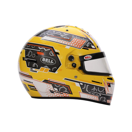 BELL MOTOR SPORT RS7-K  K2020 FIA 8878-2024 YELLOW KART RACING HELMET