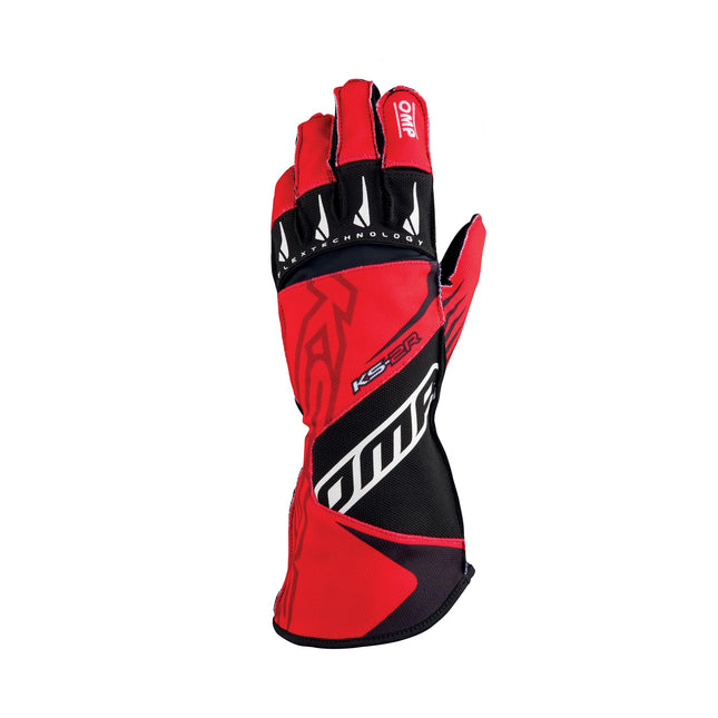 OMP KS-2R KARTING KART GLOVES RED / BLACK  - RACING TRACK DAYS DRIVING GLOVES (Copy)