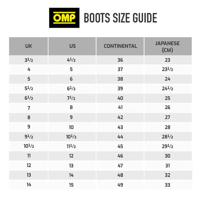 OMP KS-1R KARTING BOOTS DRIVER SHOES