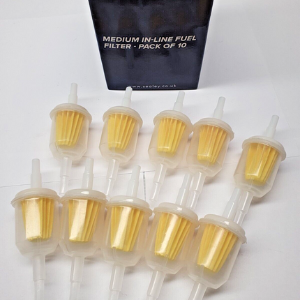 Sealey Medium In-Line Fuel Filters x10