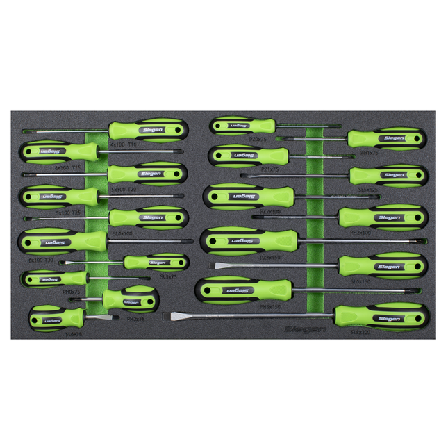 Sealey Siegen Screwdriver Set with Tool Tray 20pc