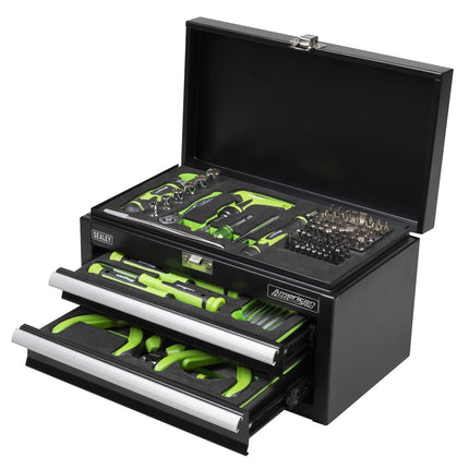 Sealey S01335 Siegen Mini Toolbox 2 Drawer with Tool Kit 111pc