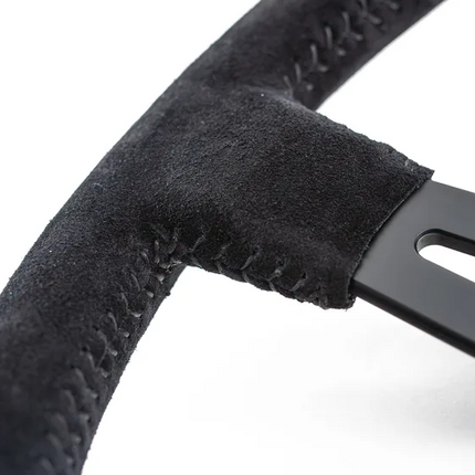 Share OMP RS Steering Wheel - 350mm Diameter / Suede Trimmed / Semi Dish