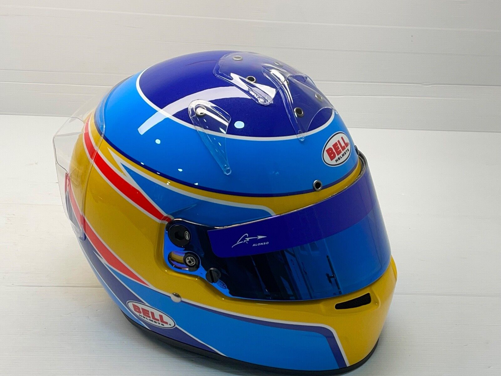 bell alonso helmet Fernando Signed Aston Martin | 2024 created at half scale (1 BELL Mini Helmet Helmet 1:2