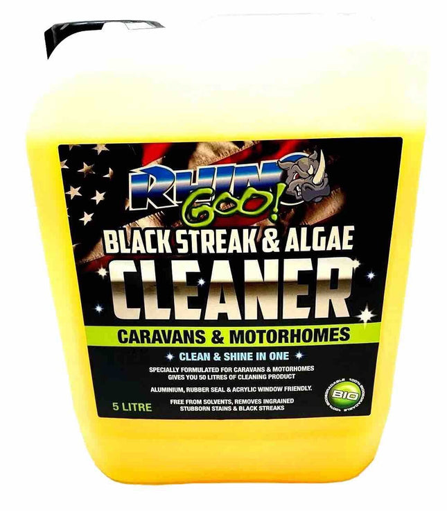 Rhino Goo Caravan Motorhome Race Van Truck Cleaner Black Streak Algae Remover 5L Twin Pack 10 L