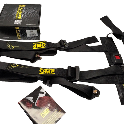 OMP Racing Road 4 Harness, Black - 4 Point