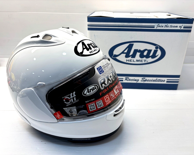 Arai RX-7V Evo FIM Racing 2 - Solid White Helmet