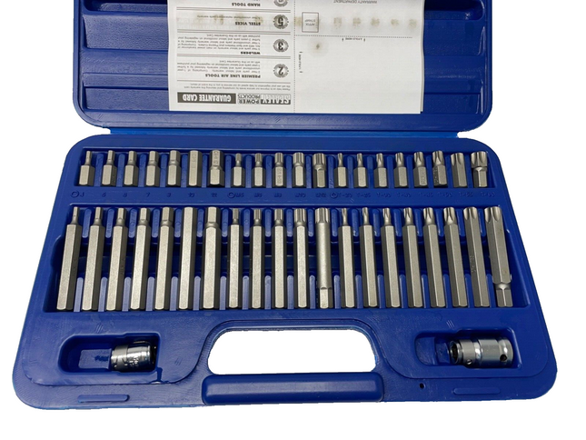 Sealey TRX Star Spline Hex Bit Set 42pc 3/8" 1/2"