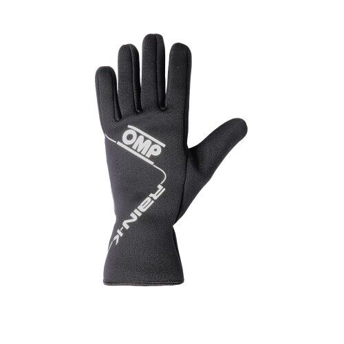 OMP Rain K Wet Weather Anti Slip Neoprene Kart / Gloves - Black
